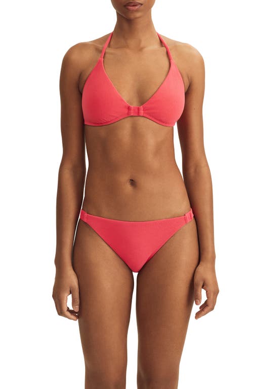 Shop Polo Ralph Lauren Logo Triangle Bikini Top In Coral