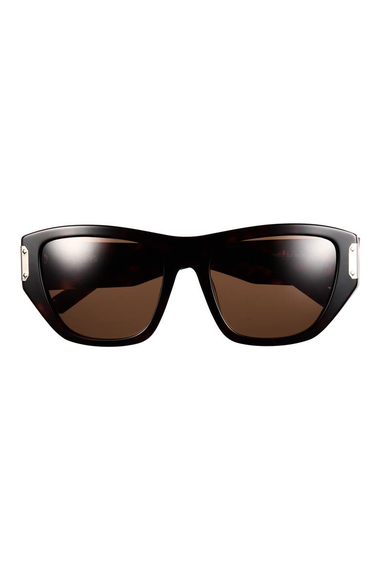 55mm Cat Eye Sunglasses, Main, color, DARK HAVANA / ROVIEX