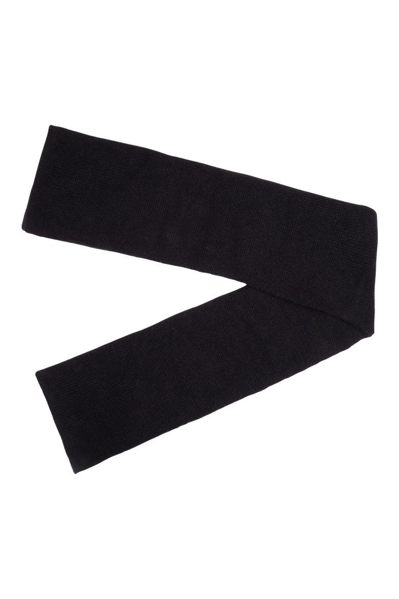 Angora Blend Scarf, Main, color, NAVY/ BLACK