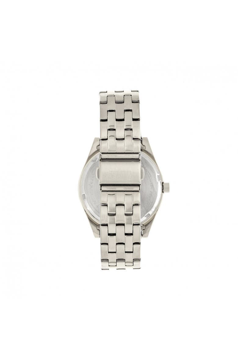 Gann Bracelet Watch w/Day/Date, Alternate, color, Silver/Black