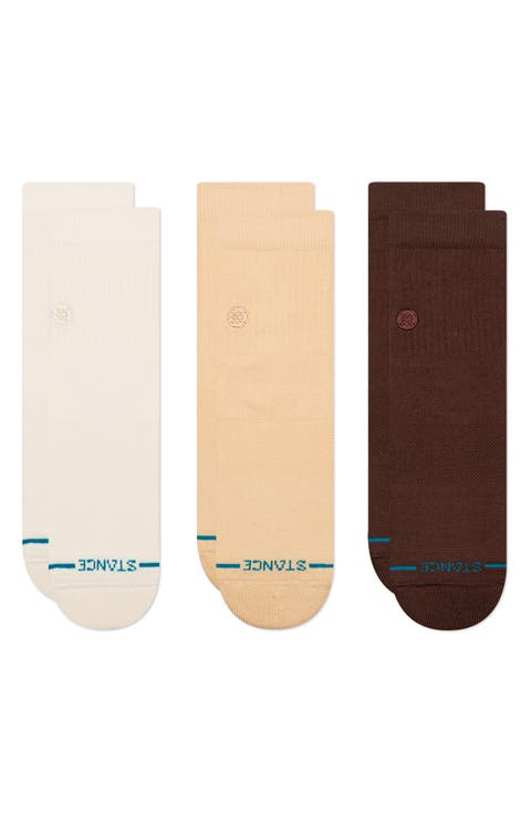 Assorted 3-Pack Quarter Crew Socks