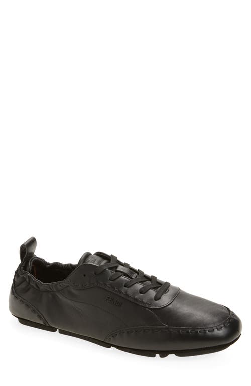 Fendi Fit Low-top Sneakers In Black Leather In Black
