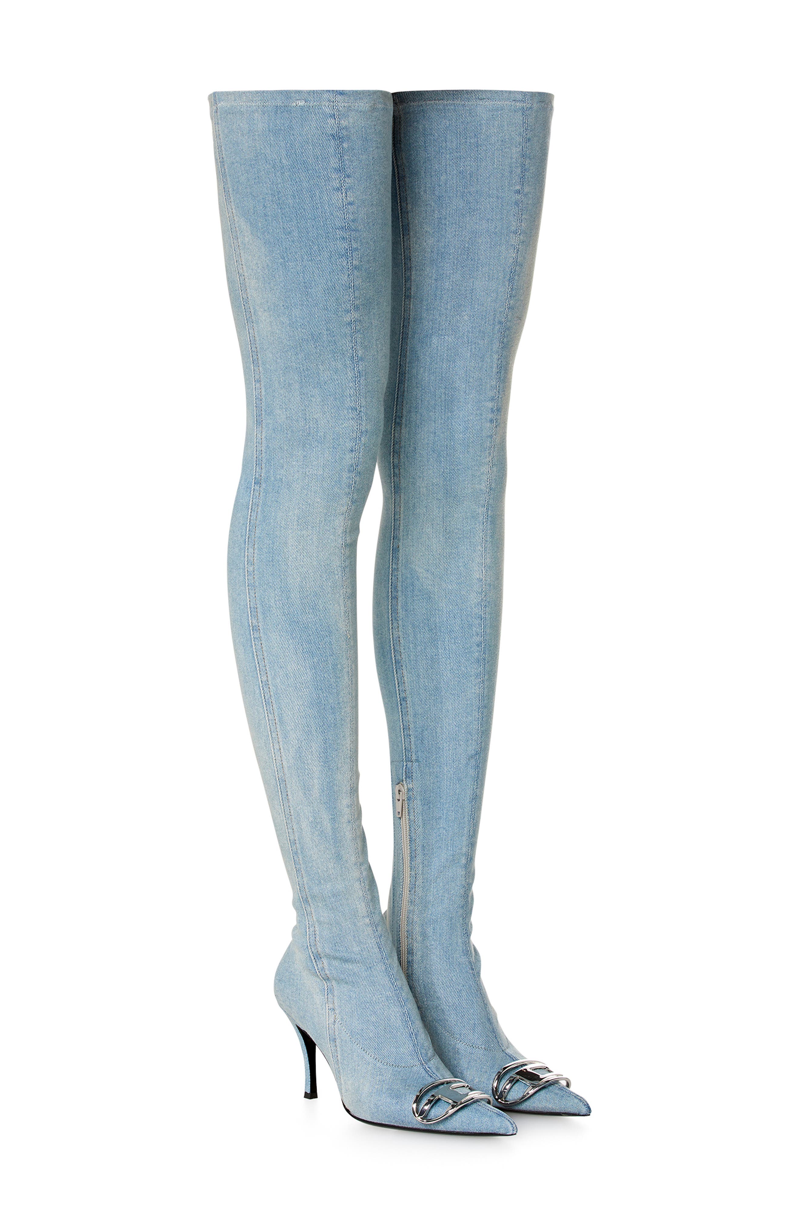 DIESEL<sup>®</sup> Denim Thigh High Boot, Main, color, 