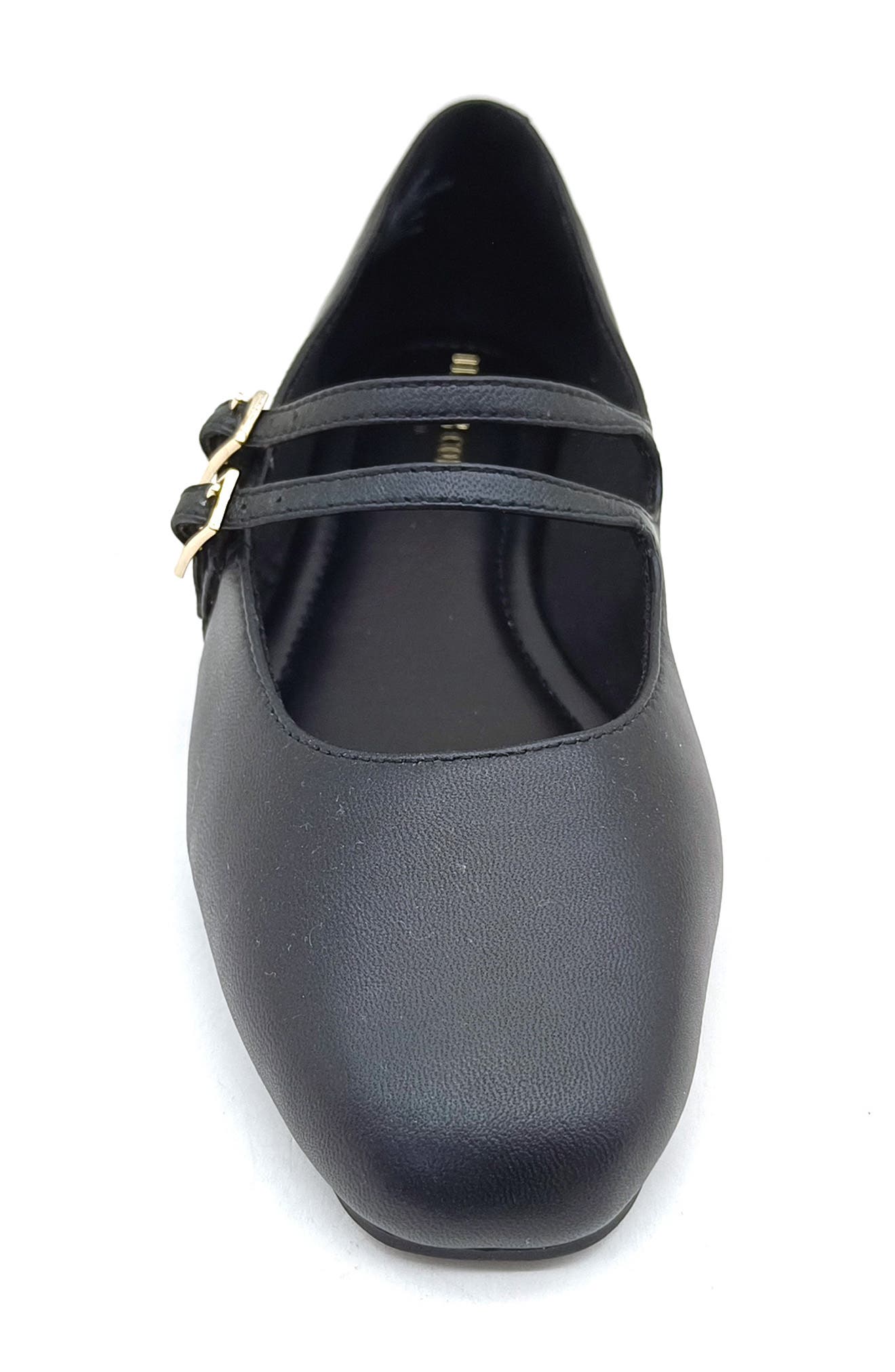 Kenneth Cole Mackenzie Mary Jane Flat, Alternate, color, Black Leather
