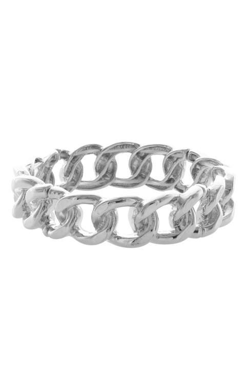 Vera Curb Chain Link Stretch Bracelet