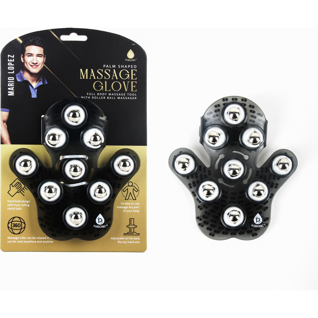 Pursonic Mario Lopez Palm Shaped Massage Glove In Black