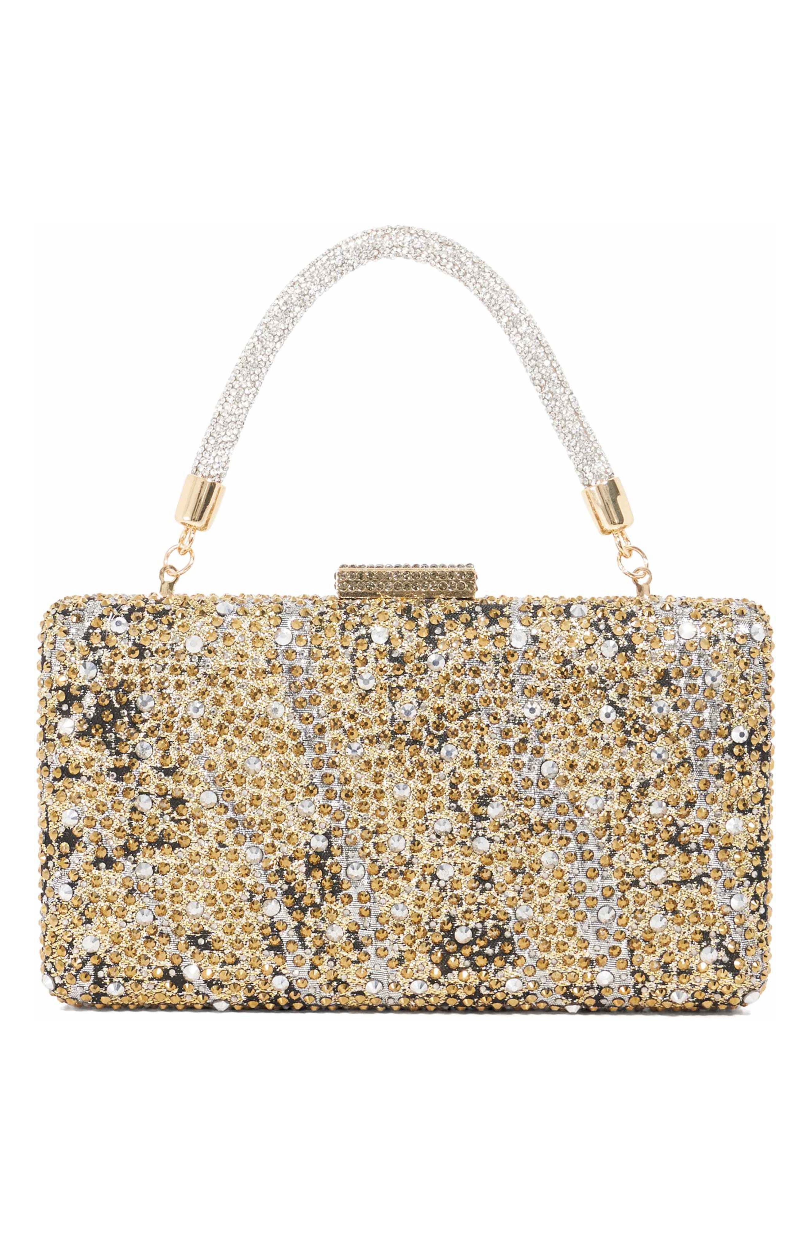 Dune London Beauti Rhinestone Clutch, Alternate, color, Black