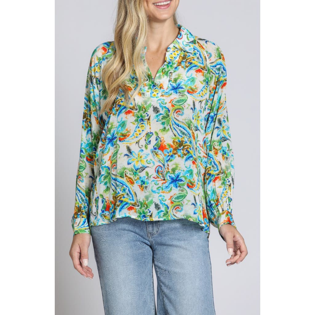 Apny Print Popover Top In Multi