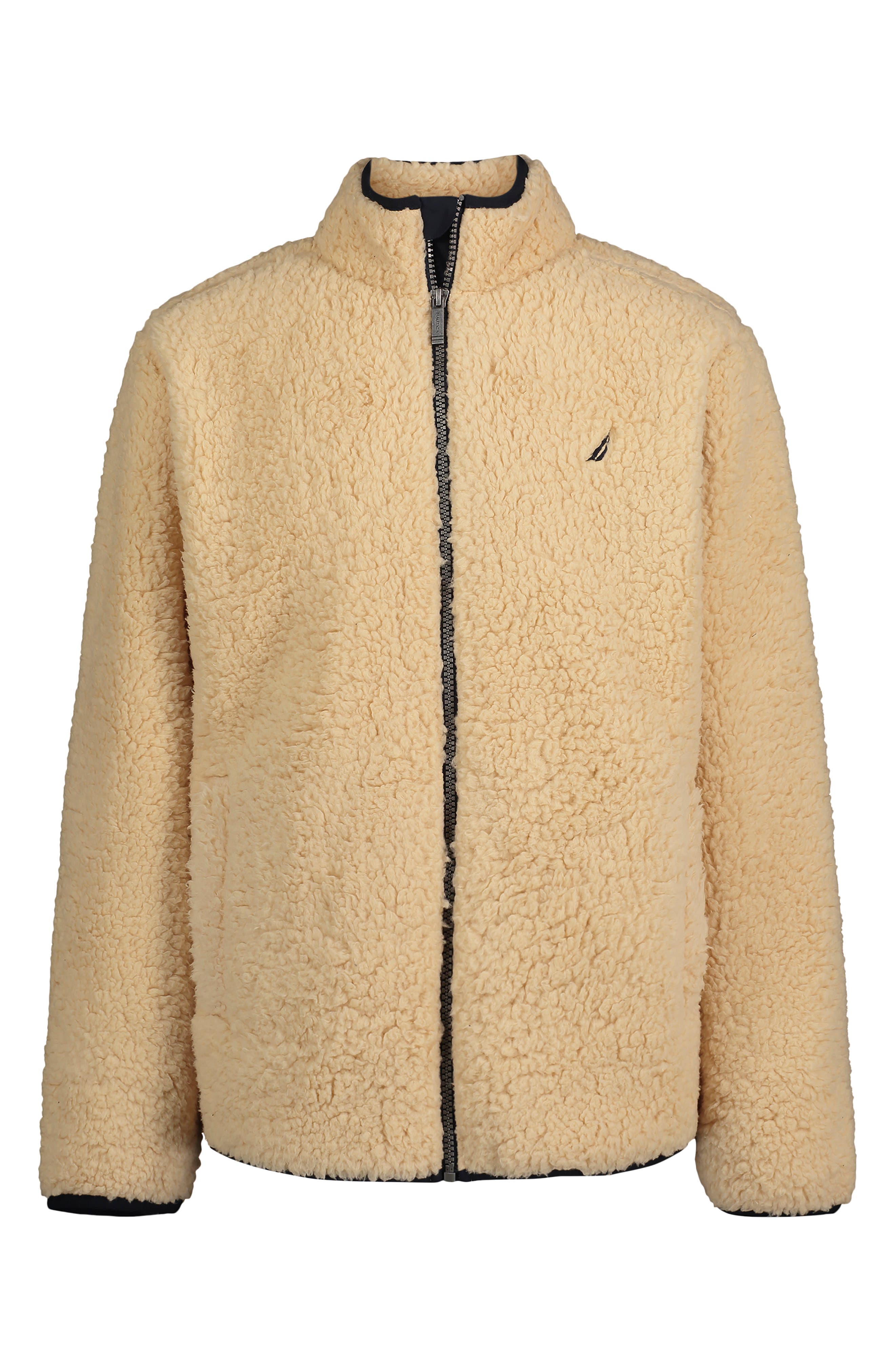 Nautica Kids' Faux Shearling Zip-Up Hoodie