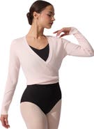 CAPEZIO Ribbed Knit Wrap Sweater