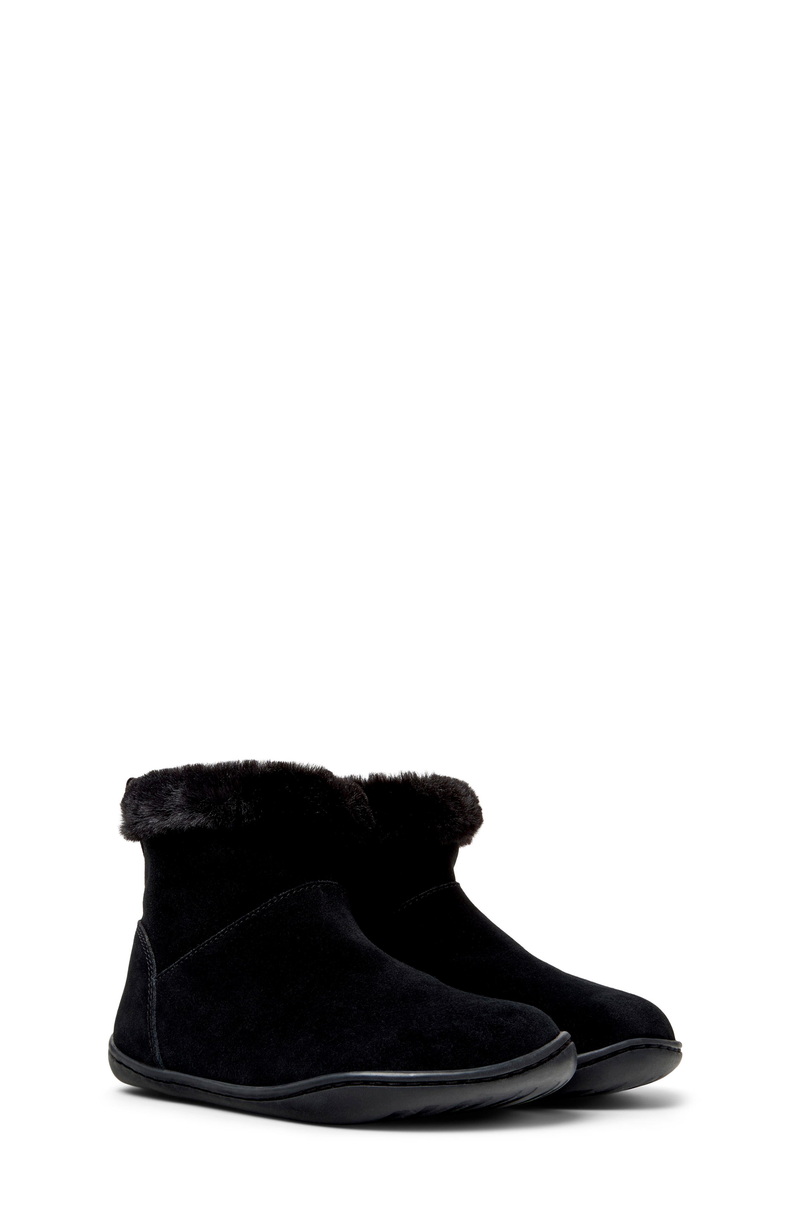 Kids' Peu Cami Faux Fur Lined Boot, Main, color, BLACK