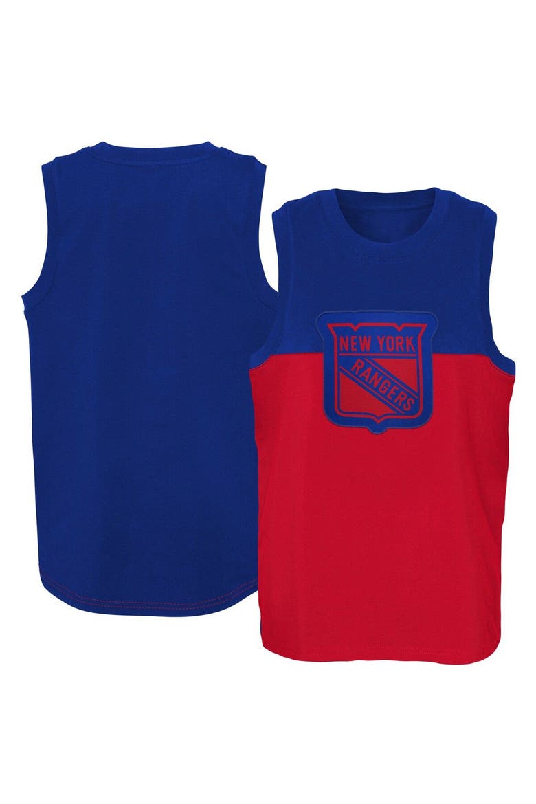 Youth Blue/Red New York Rangers Revitalize Tank Top, Main, color, Blue