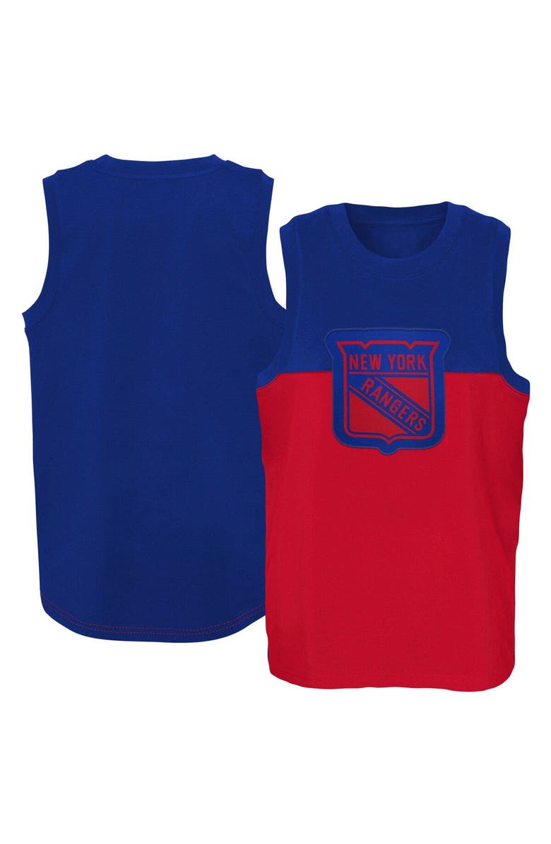Outerstuff Youth Blue/Red New York Rangers Revitalize Tank Top, Main, color, Blue