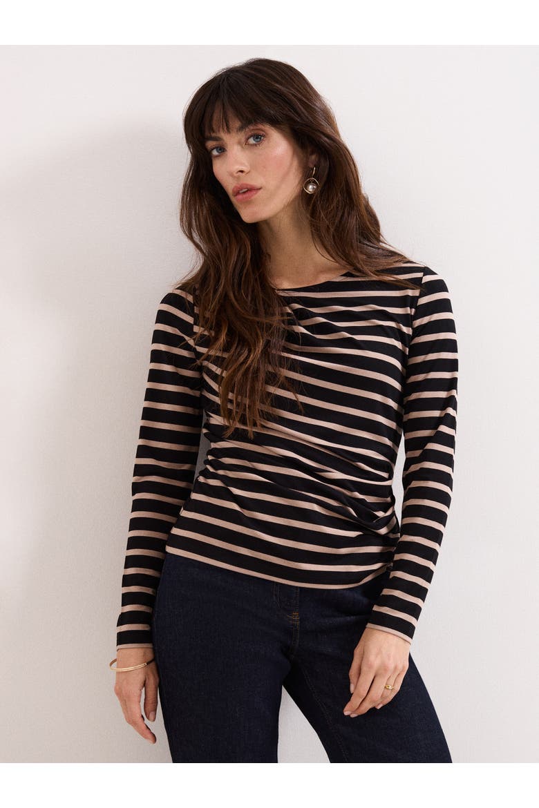 Everly Stripe Top, Main, color, Black