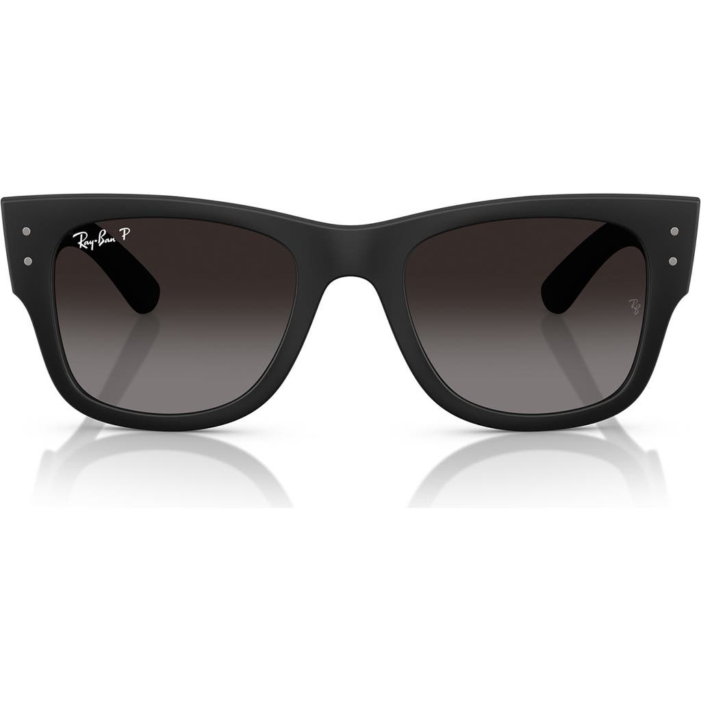 Ray Ban Ray-ban Mega Wayfarer Liteforce 50mm Polarized Square Sunglasses In Sand Black
