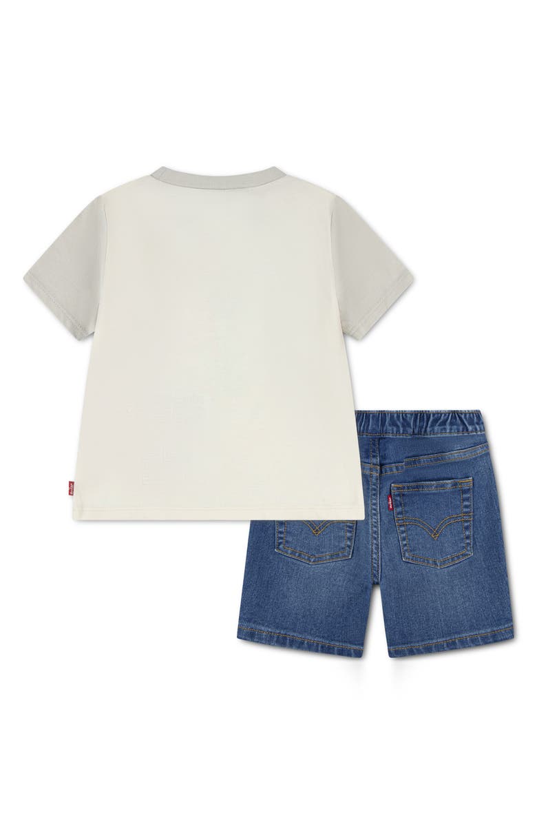 Levi's Palm Tree T-Shirt & Denim Set, Alternate, color, Levis Egret