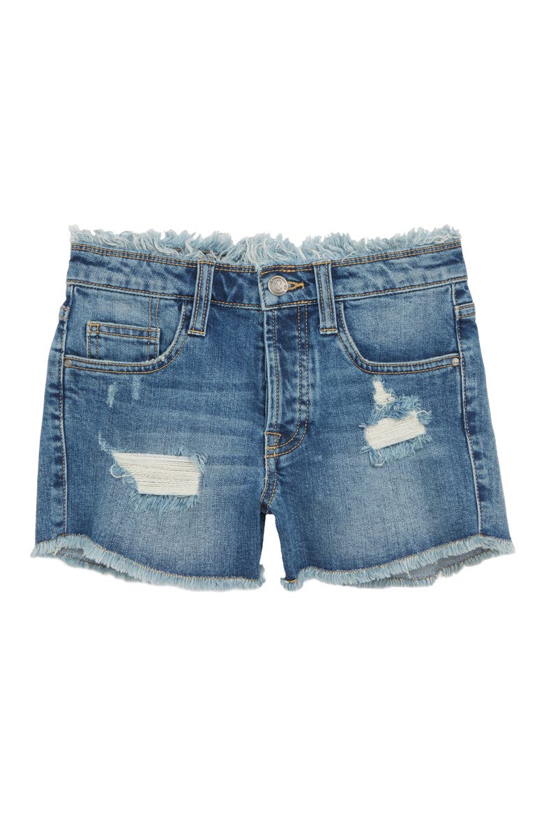 Festival Distressed Cutoff Denim Shorts, Main, color, FESTIVAL WASH