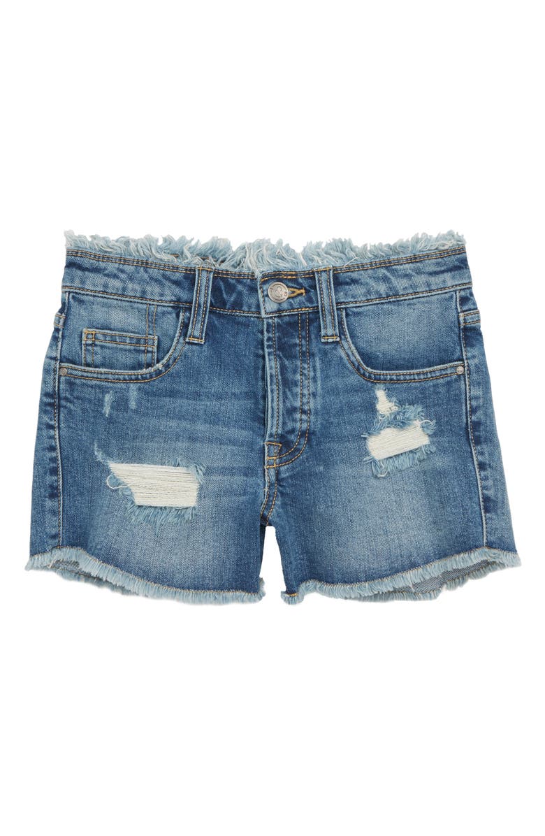 Treasure & Bond Festival Distressed Cutoff Denim Shorts, Main, color,