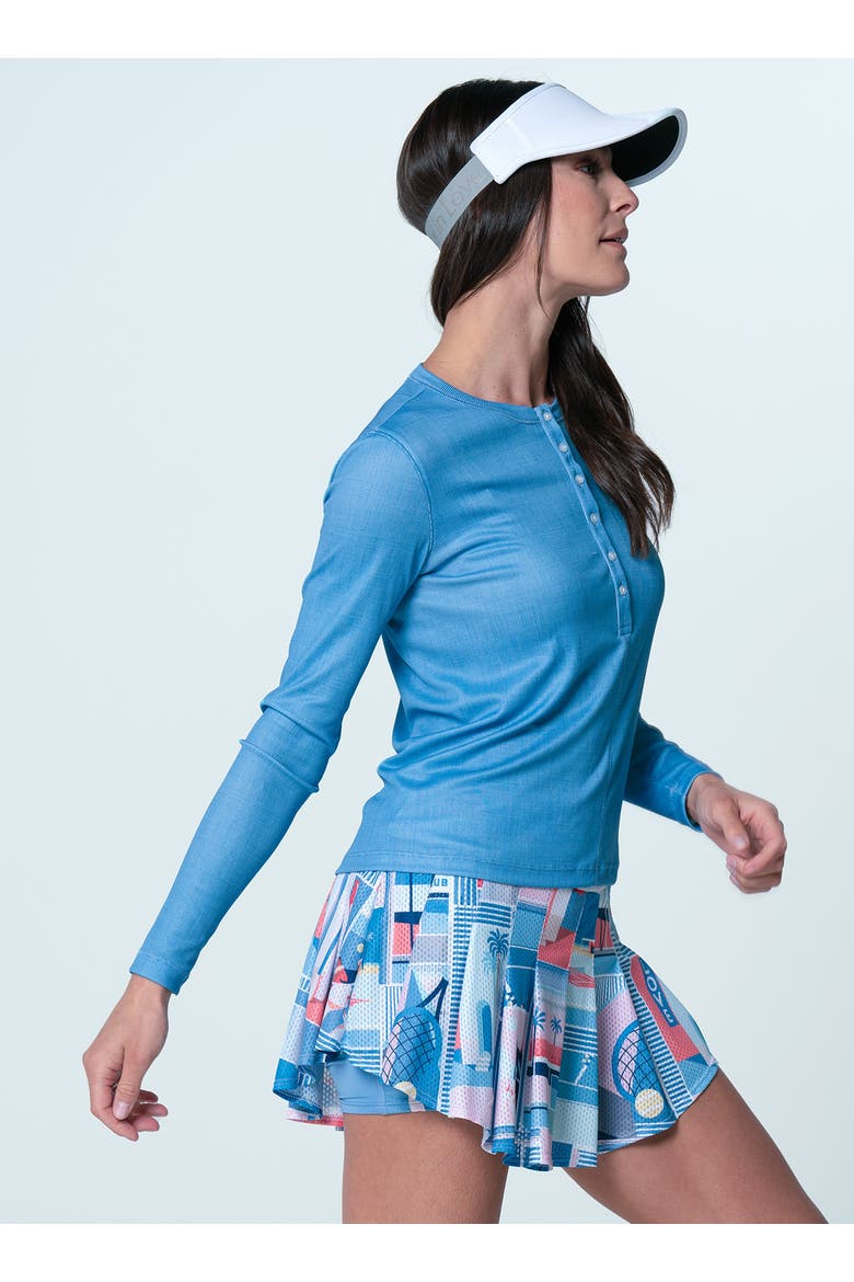 Linen Play Henley Long Sleeve, Alternate, color, Periwinkle
