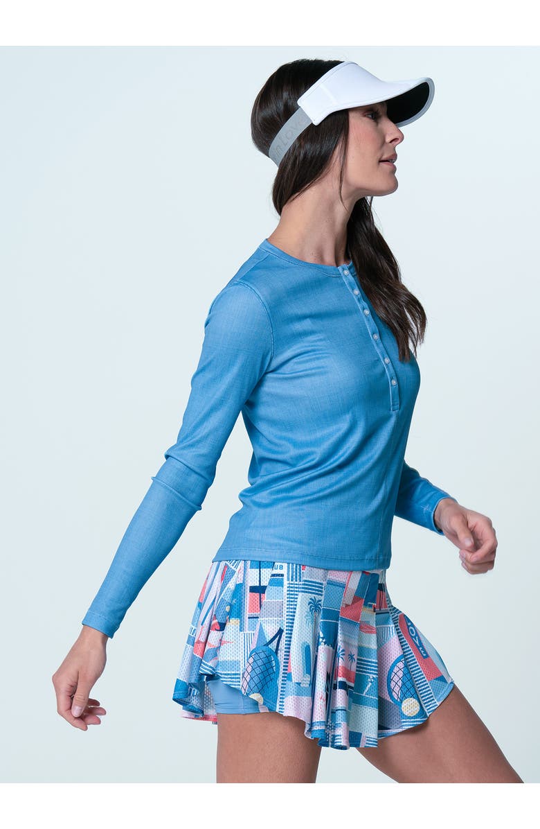 Lucky in Love Linen Play Henley Long Sleeve, Alternate, color,