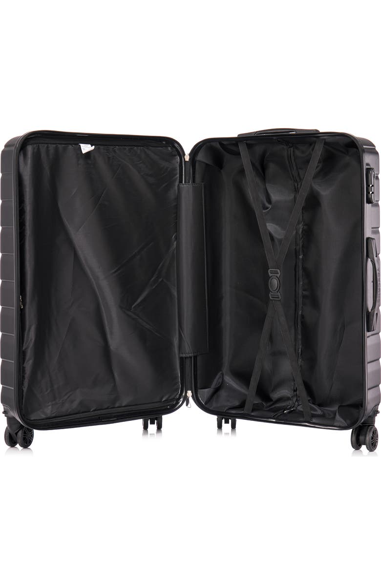 TUCCI Marvello Hardshell 3-Piece Spinner Luggage Set, Alternate, color, Black