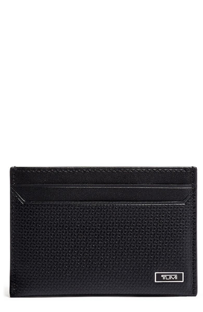 TUMI Monaco Slim Leather Card Case, Main, color, 