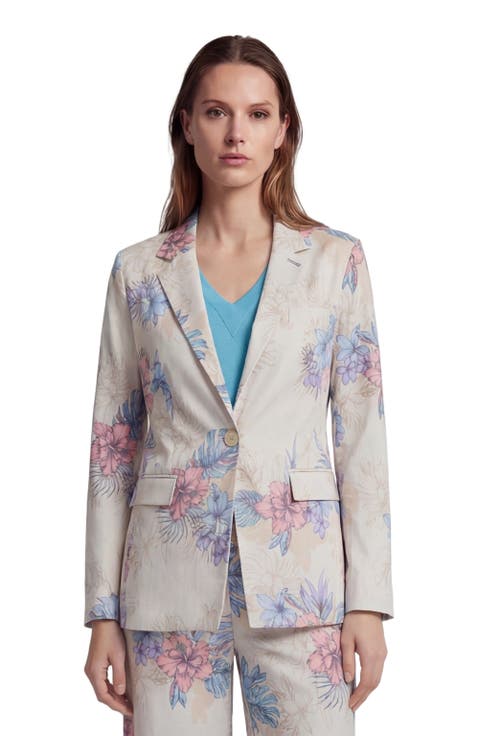 Exotic Floral Womens Tailored Blazer