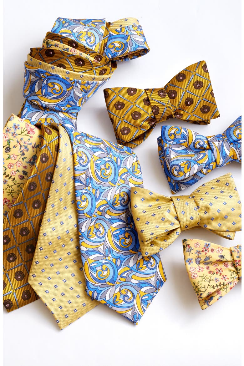Turbinio Silk Printed Bow Tie, Alternate, color, Freestyle