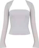 Mistress Rocks Crepe Jersey Top & Bolero Set