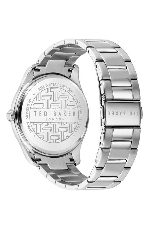 Shop Ted Baker Leytonn Bracelet Watch, 40mm In Silver/white/silver