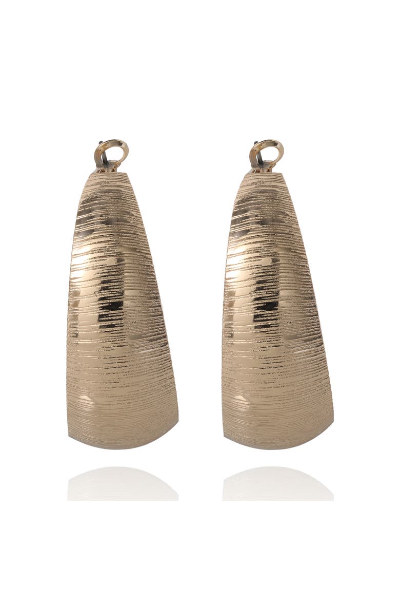 Matte Textured Gold Hoop Earrings, Alternate, color, Gold