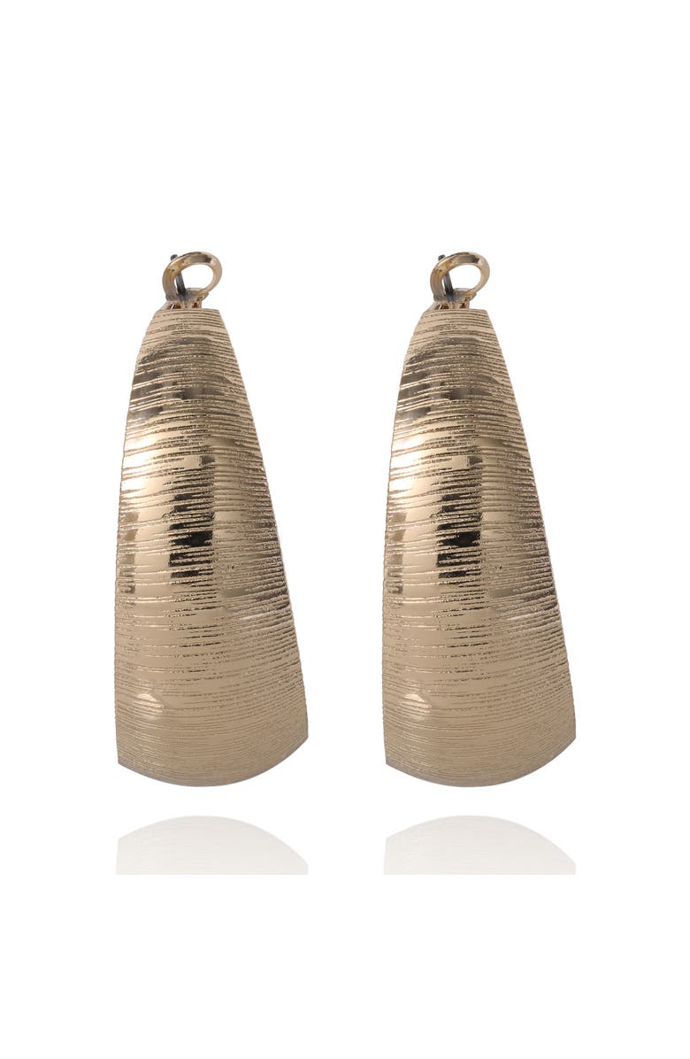 BCBG Generation Matte Textured Gold Hoop Earrings, Main, color, Gold