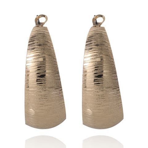 Matte Textured Gold Hoop Earrings