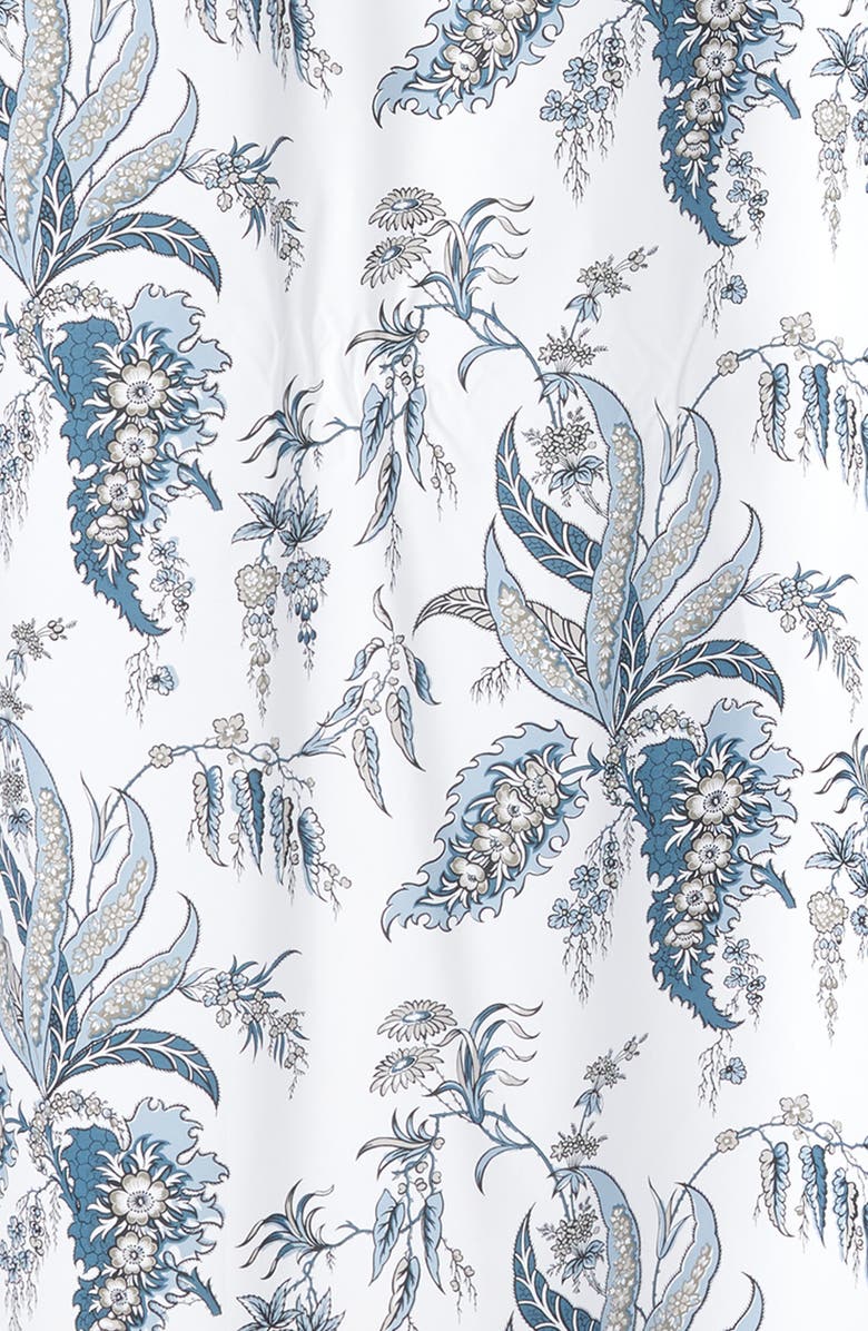 Matouk Apolline Shower Curtain, Alternate, color, Mediterranean