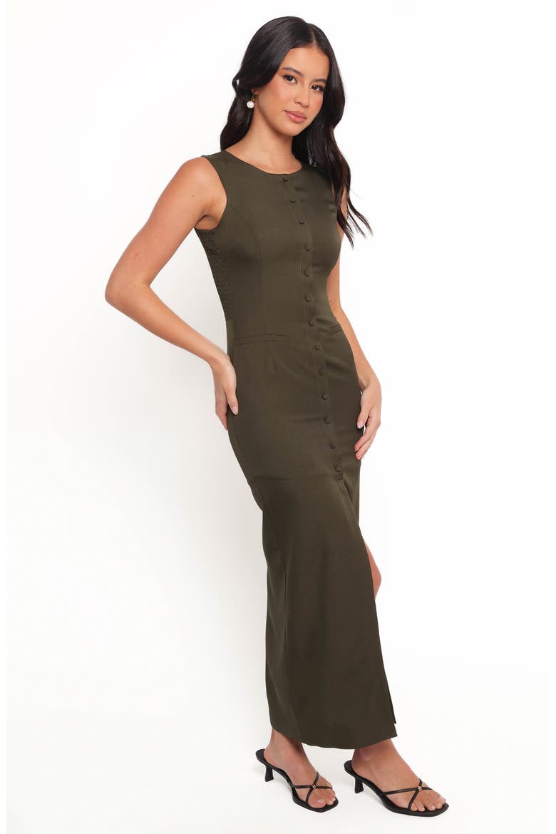 Matilde Sleeveless Button Front Dress, Alternate, color, OLIVE