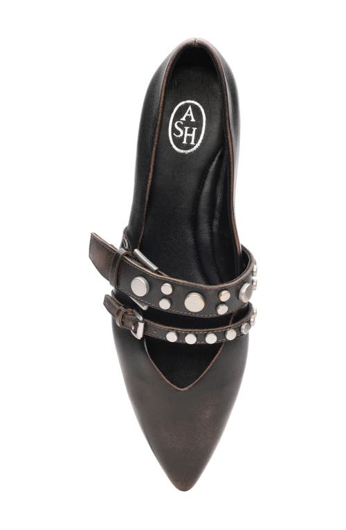 Ash Britney Studded Ballerinas In Black
