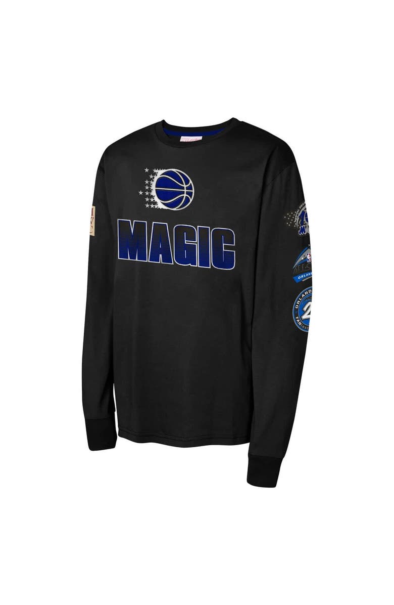 Mitchell & Ness Youth Mitchell & Ness Black Orlando Magic Hardwood Classics All Over Long Sleeve T-Shirt, Alternate, color, Black
