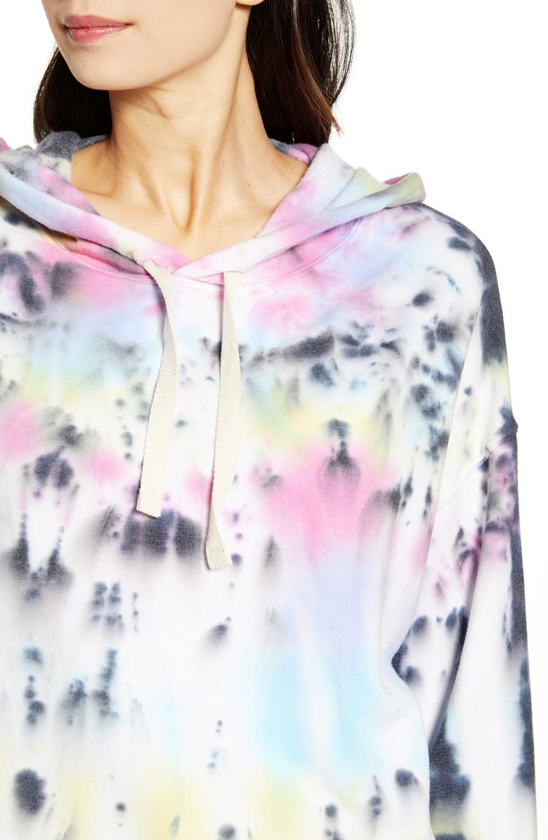 Recycled Karma Tie Dye Crop Hoodie, Alternate, color, 