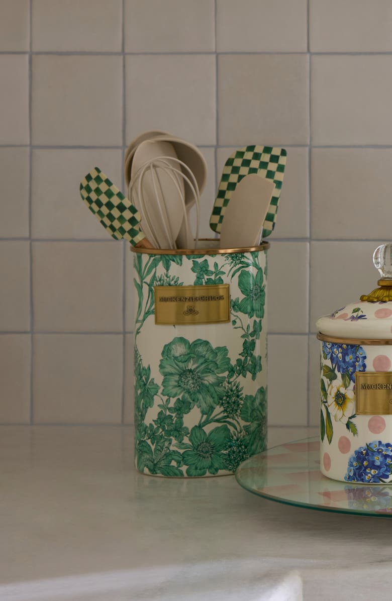 MACKENZIE CHILDS Set of 2 Emerald Check Spatulas, Alternate, color, Emerald