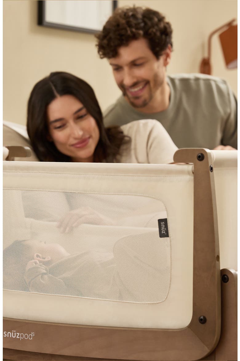 The SnüzPod5 Bedside Bassinet, Alternate, color, WALNUT