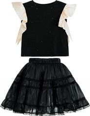 Tulleen Glitter Ruffle Skirt Set