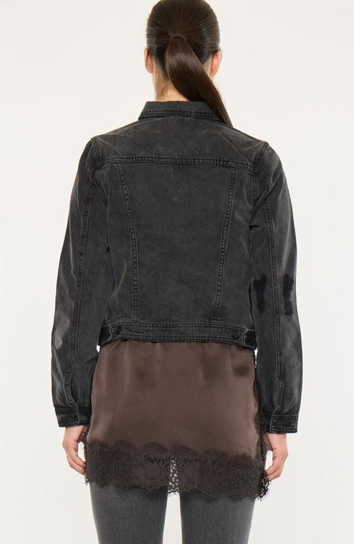 Kancan Henney Classic Trucker Jacket In Black