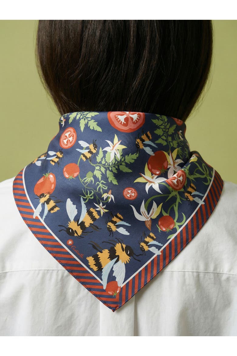 Bumblebees Cotton Silk Bandana, Alternate, color, Multicolor