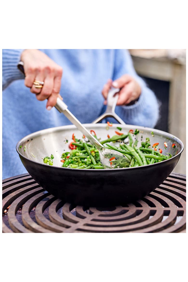 Black 5 Stainless Steel Wok, Alternate, color, BLACK