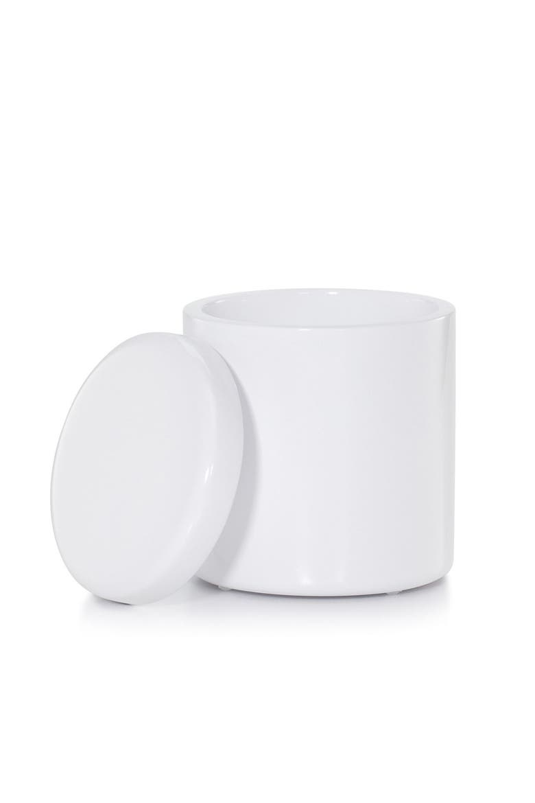 Domus White Gloss Canister, Alternate, color, WHITE