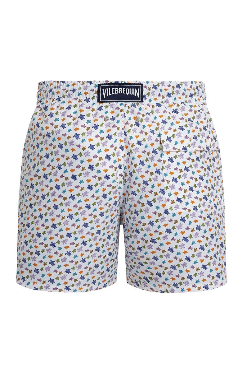 Vilebrequin Men Swim Shorts Micro Ronde des Tortues, Alternate, color, White