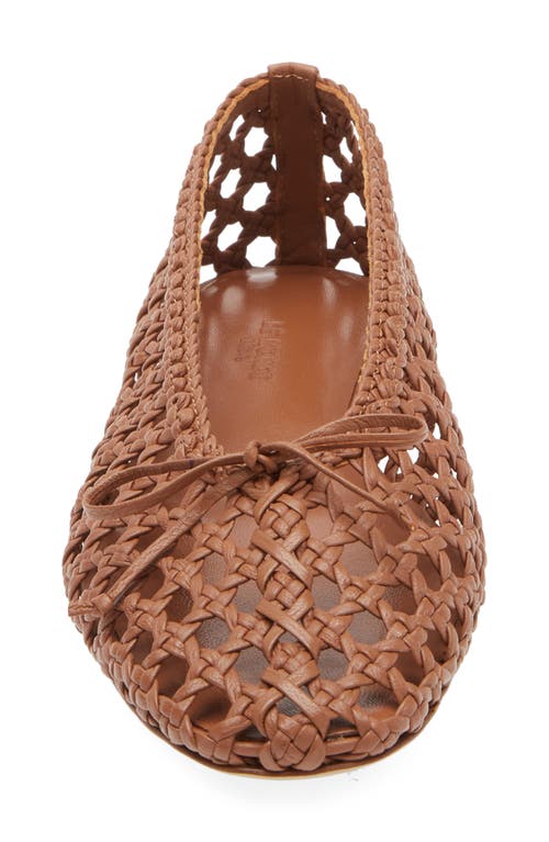 Le Monde Beryl Regency Woven Flat In Tan