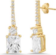 STEELTIME 18k Gold Plated Cubic Zirconia Drop Earrings