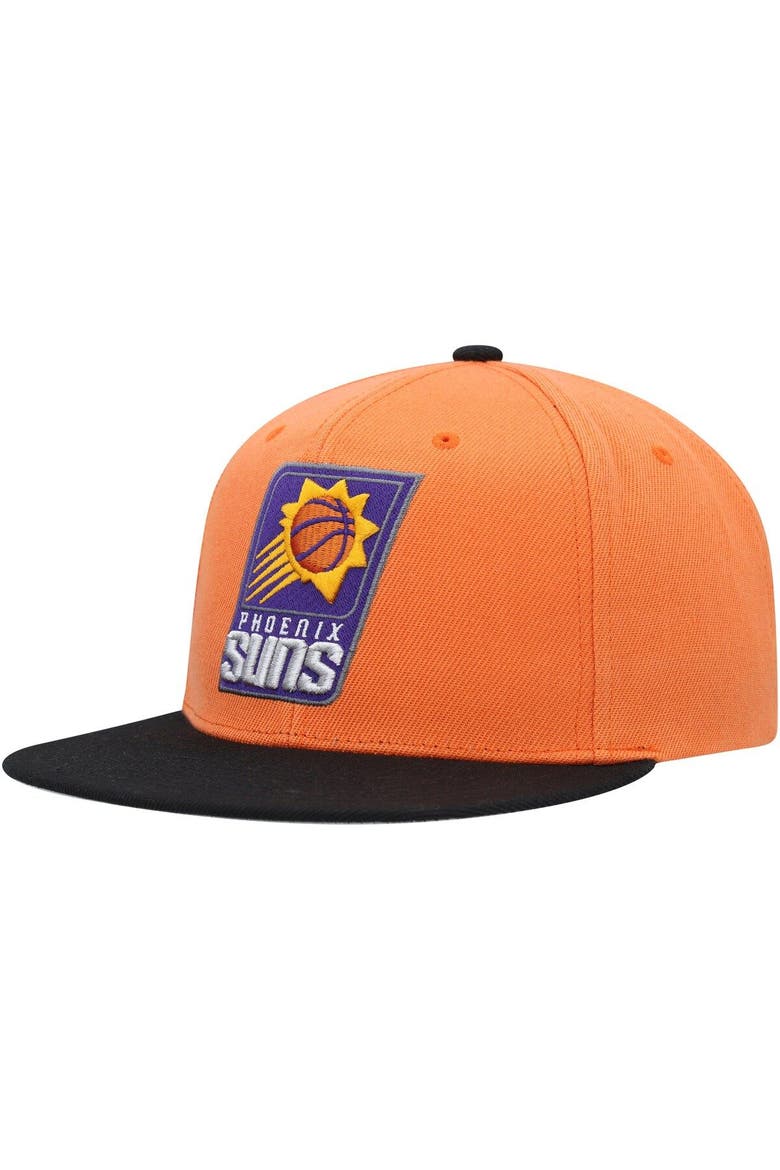 Men's Mitchell & Ness Orange/Black Phoenix Suns Side Core 2.0 Snapback Hat, Alternate, color, Orange