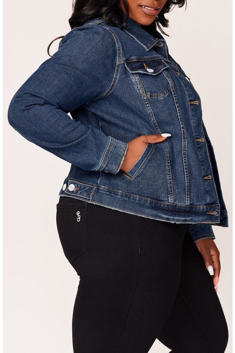 Stretch Denim Trucker Jacket, Alternate, color, SADIE
